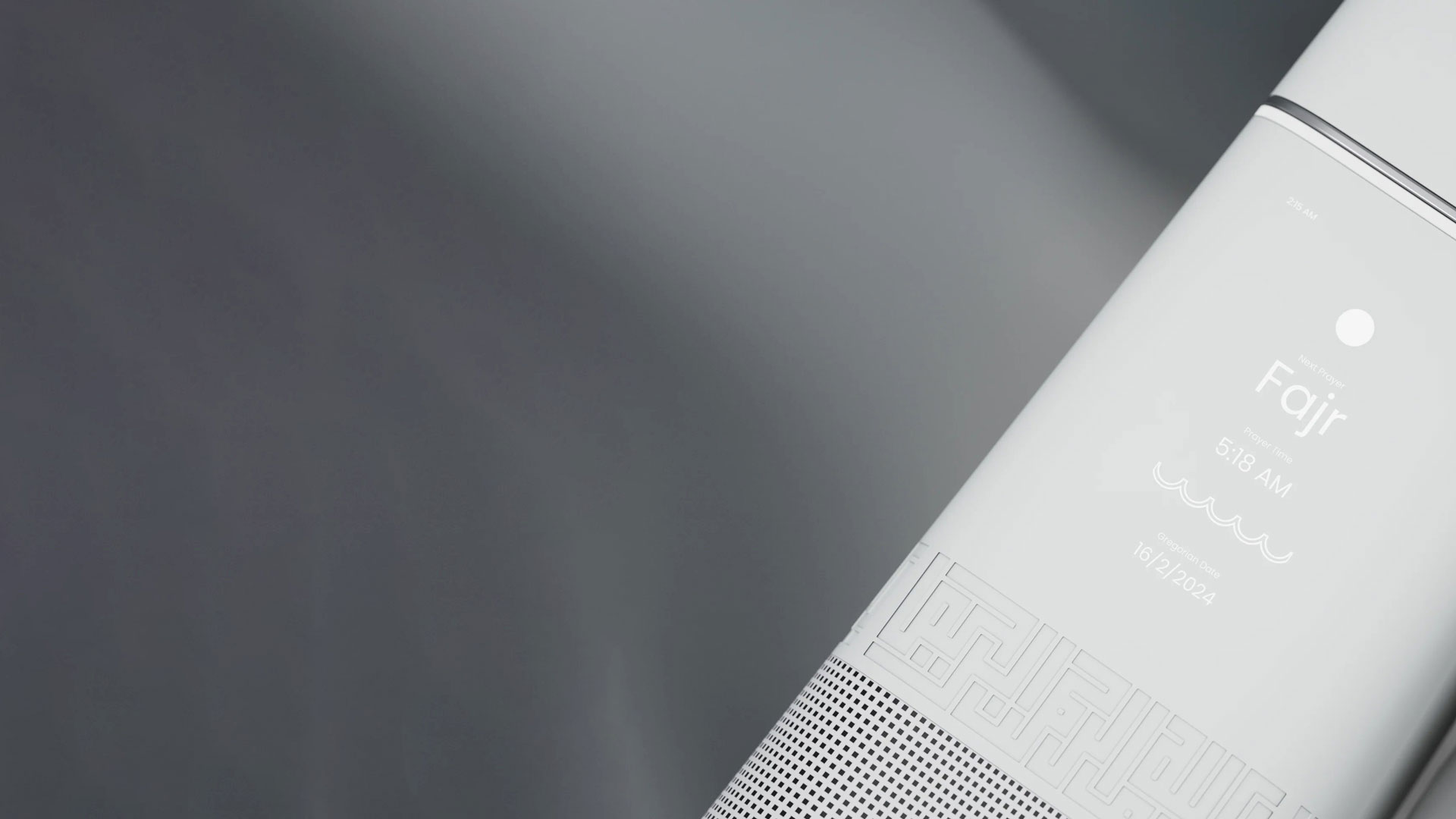 Minara smart speaker closeup render